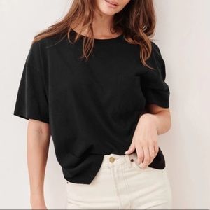Jenni Kanye Vintage Pocket Tee, black, size small